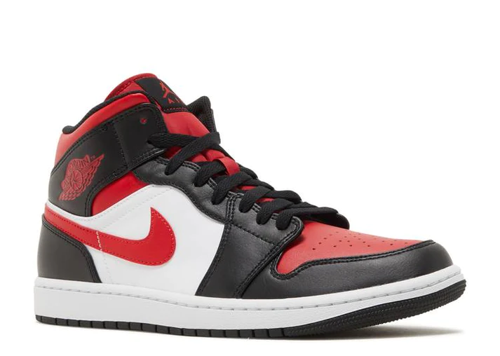 Air Jordan 1 Mid Black Fire Red